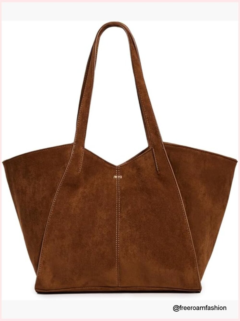 Large Capacity Leather Tote Bag With Shoulder Strap